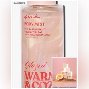 NWT NIB VS PINK FS BODY GLAZED SERIES GLAZED WARM & COZY SPRING INTO A NEW SCENT